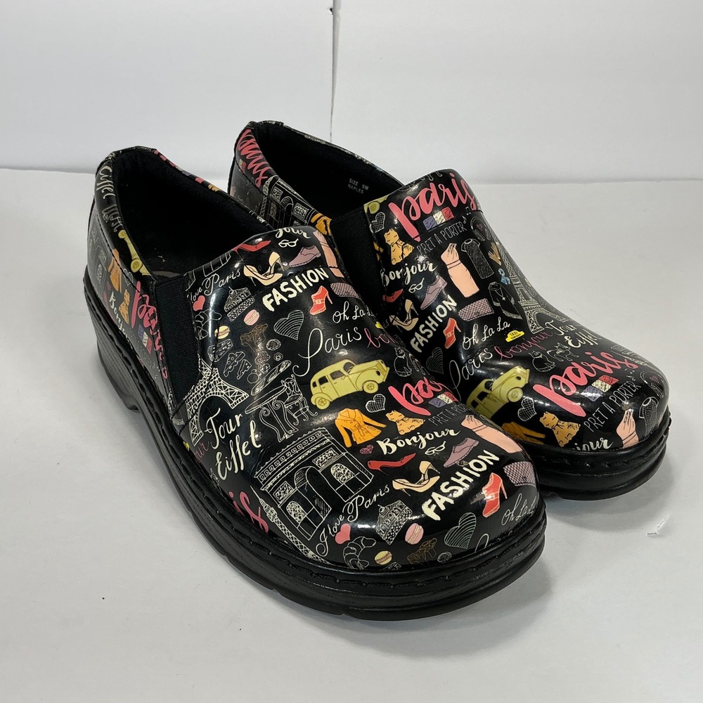 Klogs MOXY Paris Eiffel Tower Fashion Slip On Clogs Women's Size‎ 9 M